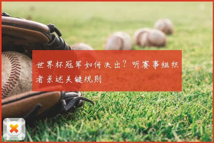 世界杯冠军如何决出？听赛事组织者亲述关键规则